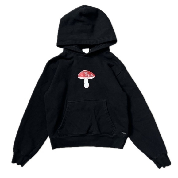 Aritzia Tops - TNA Cozy Fleece Hoodie Black Mushroom Graphic Small Aritzia